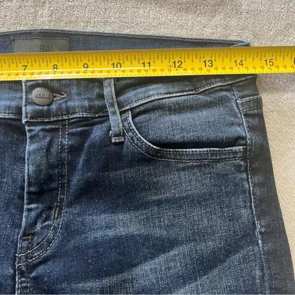 Koral Color Block Two Tone Blue & Black Skinny Jeans - Picture 11 of 14